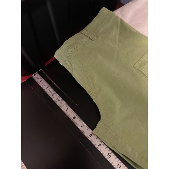 Wet Seal Cargo Capris Junior 7 Ruched Drawstring Cropped Pants Linen Pockets Y2K - Picture 6 of 7